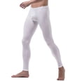 thumbnail image 2 of Kaerm Men's Compression Long Pants Ice Silk Leggings Athletic Sports Tight Pants Base Layer Bottom White L, 2 of 7