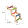 thumbnail image 3 of Wooden Parrot Ladder Budgerigar Ladder Toy Bird Training Ladder Bird Climbing Ladder Wood Ladder, 3 of 8