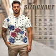 thumbnail image 6 of Jeiento Couples Matching Golf Shirts Relaxed Fit Outdoor Running Sweatshirts Couples Athletic Outfits Matching Sets Gym Workout Jogging Exercise, Patriotic Star Flowers Print, Men's S, 6 of 6