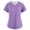 Purple #062, variant on Women's Soft Stretch Scrub Top – Classic V-Neck with Pockets, Anti-Wrinkle & Comfortable Fit Black L
