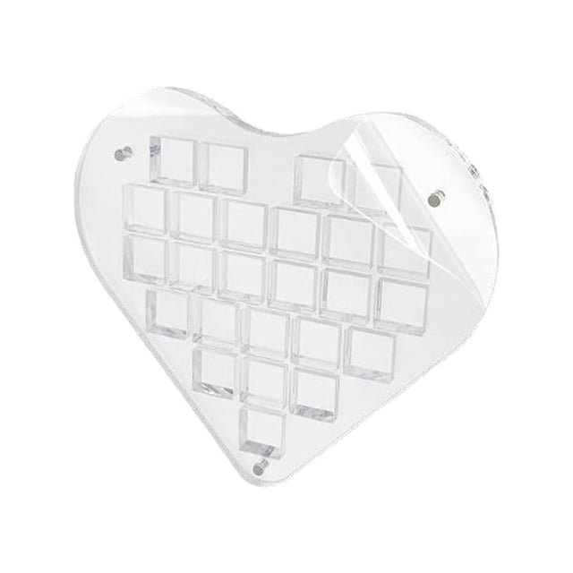 RYGRZJ Heart-Shaped Acrylic Magnetic Seashell Display Box,Large Seashell Display Box,Decorative Box for Seashell Starfish Trinket,Small Craft Jewels Storage & Showcase for Bead & Nail