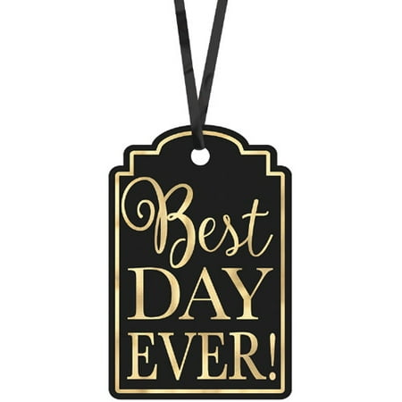 Wedding and Bridal 'Best Day Ever' Black Tags