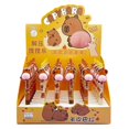 thumbnail image 3 of Nuevo Capybara dibujos animados 10 bolígrafo de colores pluma de Gel mecánico a tope de dibujos animados suministros para estudiantes papelería al por mayor, 3 of 5