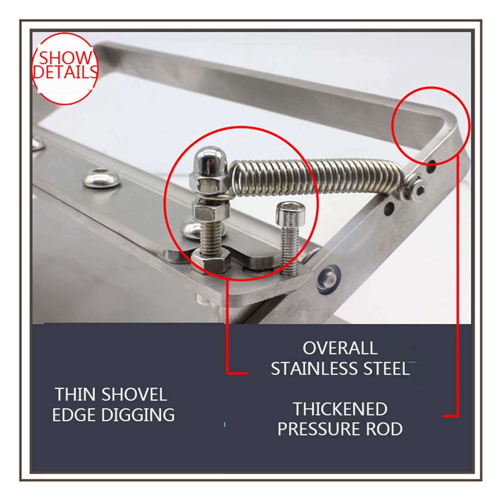 Portable Manual Leather Peeling Machine Stainless Steel Leather Shoveling Peeling Machine Cowhide Sheet Leather Separation Tool