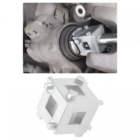 RIONIMA Brake Caliper Compression Tool Cube, 3/8 Inch Drive Steel Piston Rewind Kit for Automotive Brake Pad Replacement and Vehicle Maintenance