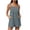 Dark Gray, variant on Rompers for Women Square Neck Sleeveless Lace Trim Loose Fit Bib Overalls Button Strap Casual Summer Short Jumpsuits with Pockets Purple 2XL