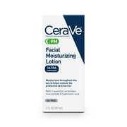 CeraVe Night Cream PM Ultra-Lightweight Moisturizing Lotion with Ceramides Niacinamide Hyaluronic Acid Restores Skin Barrier, 2 fl oz