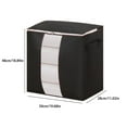 thumbnail image 3 of Oneshit Heavy Duty Clothes Storage Box with Handles, Black, 3 of 6
