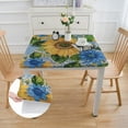 thumbnail image 2 of HAOXIT Tablecloth,Yellow Floral Table Cloth for Rectangle Tables,Spring Summer Waterproof Resistant Farmhouse Flower Table Cover Kitchen Dining Room 40*40, 2 of 7