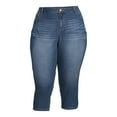 thumbnail image 3 of A3 Denim Women's Plus Size Constructed Waist Capris, 3 of 5