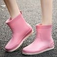 thumbnail image 7 of Daznico Women's Rain Boots Solid Color Pull-on Non - Short Tube Water Shoes,Size 6, 7 of 7