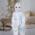 thumbnail image 4 of 1/4 accesorios de vestir para muñecas de moda Traje de protección Ropa de laboratorio con cubiertas para pies Protector facial, juguetes p Baoblaze Traje protector BJD Girl Doll, 4 of 8