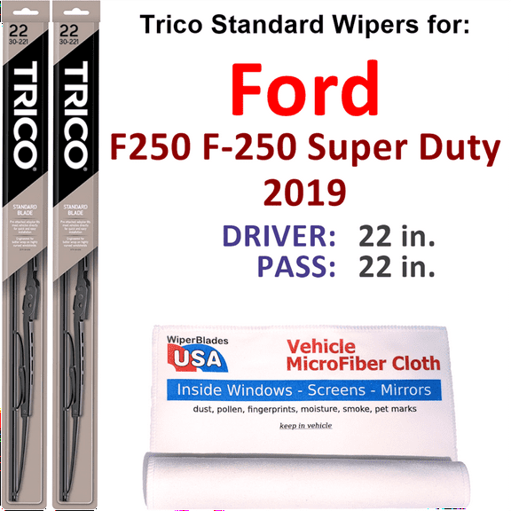 2019 Ford F250 F-250 Super Duty Wiper Blades (Set of 2)
