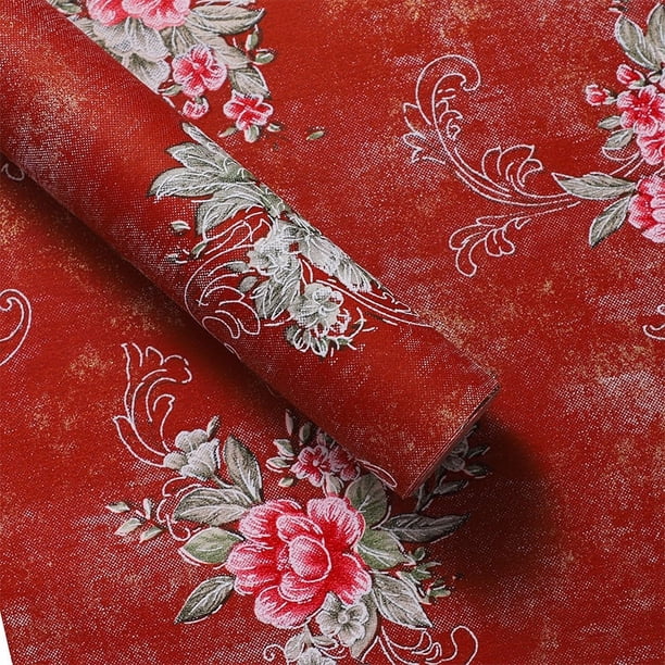 Zhuge Papel para envolver regalos, flores impresas en 3D, papel para envolver ramos (rojo)
