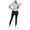 A13-Light Blue, variant on Ccpelsie 2 Piece Workout Sets for Women High Waisted Legging Tummy Control Yoga Sports Clothes(Coffee,S)