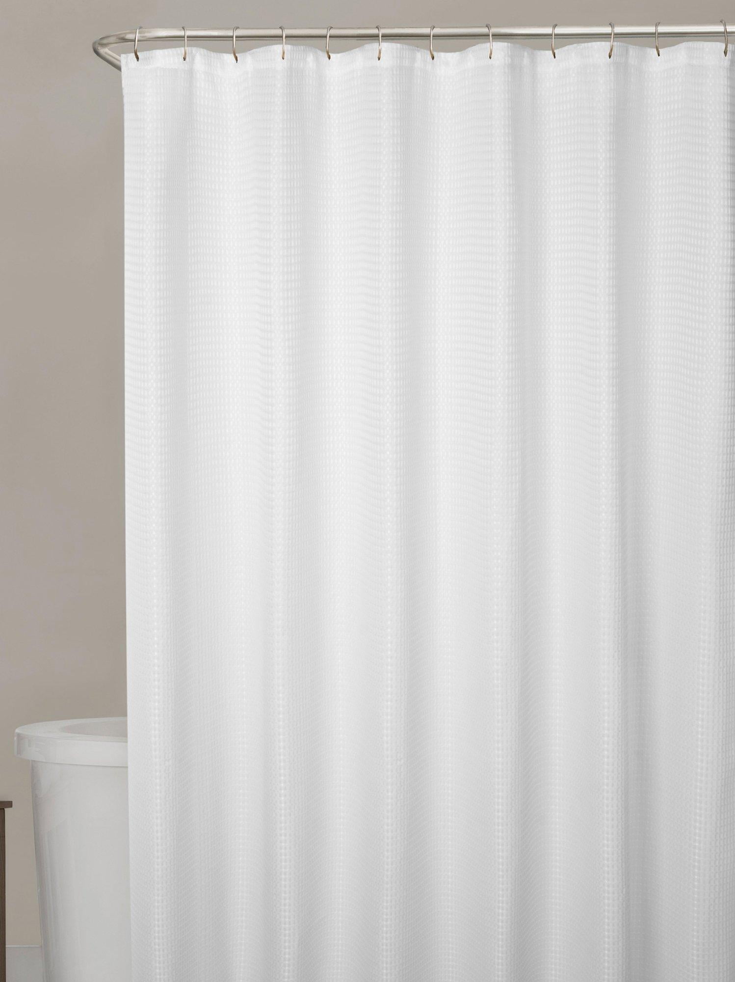 Zenna Home Waffle Shower Curtain One Size White