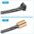 thumbnail image 5 of Unique Bargains 5/64'/2mm Wire Rope Stop Sleeve,Crimping Loop Sleeve for Wire Rope and Cable Ferrule,Metallic,30 Pack, 5 of 5