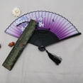 thumbnail image 6 of YIEMEEN Chinese Calligraphy Style Decorative Folding Hand Fan Bag Dustproof Holder Prote, 6 of 18
