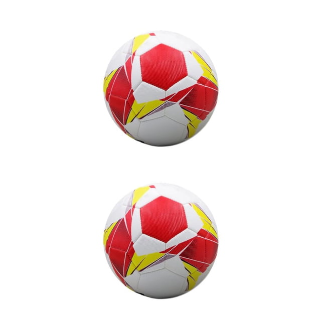 Wweixi Improve Ball Control Durable Soccer Ball For Team Training Fun Football Goal red No.4 2Set
