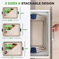 thumbnail image 3 of 6-Piece Nonstick Bakeware Set with Heat-Safe Silicone Handles Includes Loaf Pan Muffin Pan Round and Square Roaster Pans Cookie Sheet, 3 of 8