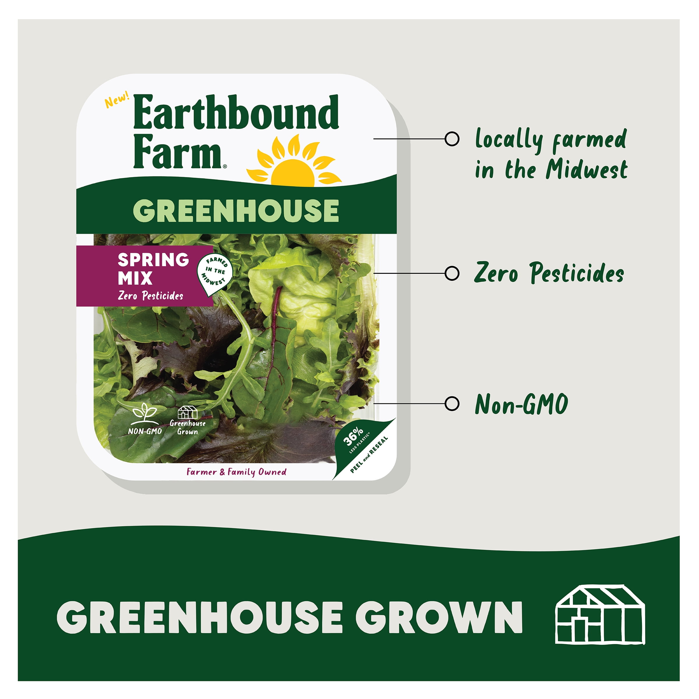 Earthbound Farm Greenhouse Spring Mix 4oz