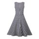 thumbnail image 4 of Vestido largo estampado de verano para mujer, sin mangas, para playa, bohemio, informal, con cuello redondo, talla grande, vintage, 4 of 5