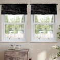 thumbnail image 2 of LALILO Kitchen Curtain Valance White Natural Black Rod Pocket Window Curtain 52"x 18" Set of 2, 2 of 6
