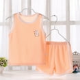 thumbnail image 2 of Baby Boy Pajamas 12-18 Months Boys Girls Soft Cotton Pajamas Set Teens Sleeveless Tank Top & Shorts 2PCS Sleepwear Comfort Loungewear Nightwear Set, 2 of 3