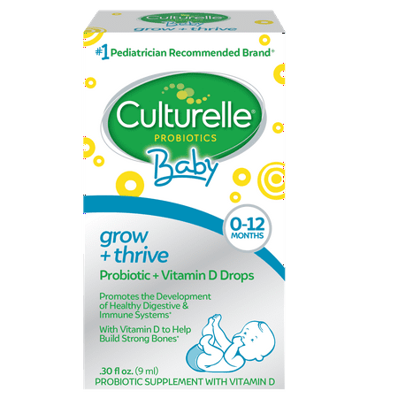 Culturelle Baby Grow + Thrive Probiotic & Vitamin D Drops, 0-12 mo.