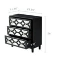 thumbnail image 3 of COZAYH Modern Contemporary Dresser, 3-Drawer Front Mirror Nightstand, for Bedroom, Living Room, Entryway, Black, 3 of 7