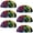 Multicolored, variant on PhooArto 6 Pcs Cup Drawer Pulls, Art Leopard Rainbow Print Shell Shape Handles Cabinet Knobs for Dresser Cupboard Closet Wardrobe with Screws