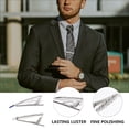 thumbnail image 2 of Fashion Necktie Clip with Copper Material for Decoration Silver Color Two Different Shapes Design Fits Any Tie Size, 2 of 8