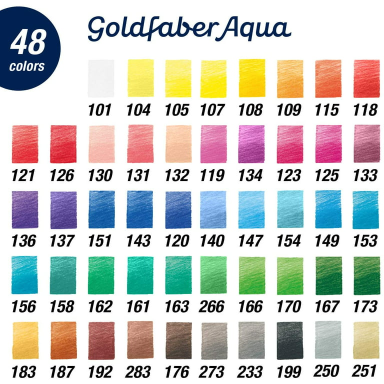 Lápices Acuarelables Faber-Castell Goldfaber Aqua 48 Colores