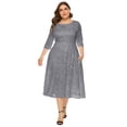 thumbnail image 6 of OBEEII Women Dresses Casual Outfits Elegant Chic Floral Lace Plus Size Dresses Party Dresses Formal Wedding Guest Dresses with Pockets, 6 of 6