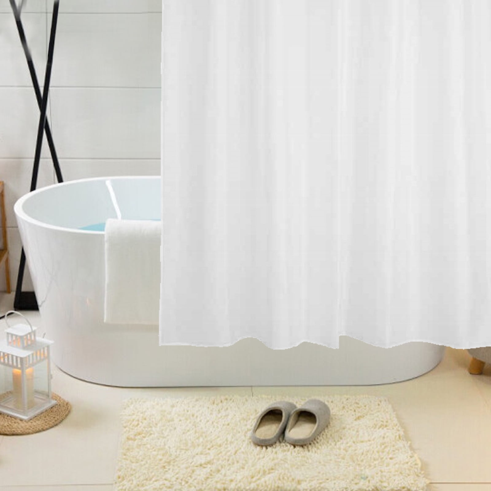 Tripumer Shower Curtain Liner Waterproof Fabric Shower Curtain Opaque