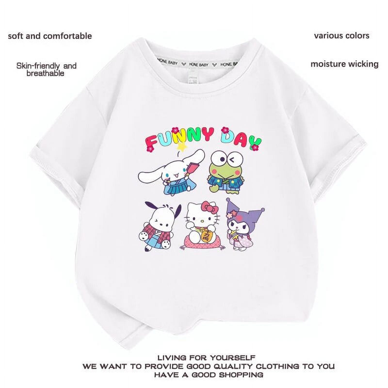 Sanrios Kawaii Anime Cinnamoroll Hello Kitty Cute Cartoon Kids Short ...