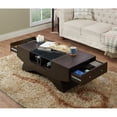 thumbnail image 4 of Furniture of America Mitch Wood Storage Coffee Table in Espresso, 4 of 7