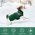 thumbnail image 5 of Kuoser Dog Cat Sweater, Holiday Christmas Snowflake Pet Warm Knitwear, Green, M, 5 of 8