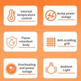 thumbnail image 2 of Electric Heater Desktop Heater Household Fast Heating Silent Heater Remote Control, 2 of 8