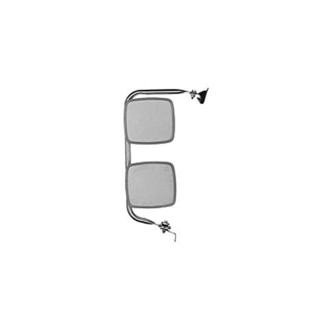 Velvac Miroir Extérieur 713104 Ensemble de 2; Acier Inoxydable; Manuel; Pliable; Sans Indicateur de Signal de Virage; pour Utilisation avec Ford E Van; Style Support Rétractable; Tête de Miroir Latérale 6-1/2 Pouces x 6 Pouces