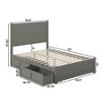 thumbnail image 7 of AFI NoHo Full Wood Platform Bed with Headboard Footboard & 2 Storage Drawers, Grey, 7 of 7