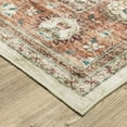 thumbnail image 2 of Avalon Home Sebastian Vintage Bordered Ivory/ Rust Washable Indoor Area Rug, 2 of 12