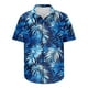 thumbnail image 4 of Blusa y camisa de manga corta con cuello vuelto para hombre, camisa hawaiana informal con estampado floral, camisa de manga corta con solapa, blusa, camisa de poliéster para hombre, 4 of 4