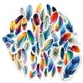 thumbnail image 6 of 35pcs Colorful Feather Stationery Stickers Nature Kids Stickers for Luggage Laptop Phone, 6 of 9