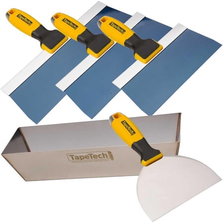 TapeTech Complete Blue Steel Drywall Taping Knife Pan Combo Kit