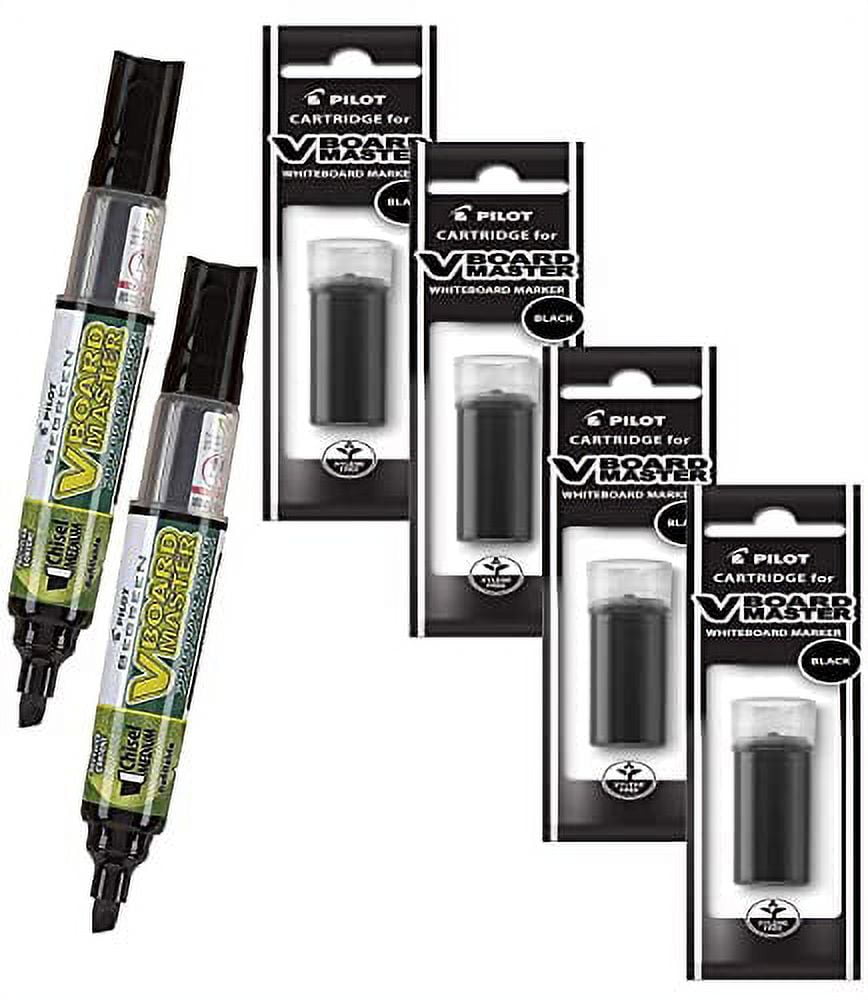 Refillable Dry Erase Markers, Pilot V Board Master, Black Ink