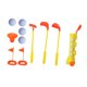 thumbnail image 4 of Juego de golf para niños, pelotas, juguetes para interior y exterior, portátil, deportivo, educativo, juego de jardín amarillo, 4 of 9