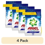 (4 pack) Ariel Laundry Detergent Powder, Original Scent, 211 oz, 132Loads