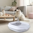 thumbnail image 4 of Latrodar Pet Supplies Semi-enclosed Pussy Litter Box Crafted with Care ter Pussy Litter Box Gray 16x13.4 Inch Home Essentials, 4 of 5