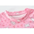 thumbnail image 4 of DDSOL Toddler Girls Pajamas Kitty Print Long Sleeves Sleepwear 2-Piece Pink 5T, 4 of 8